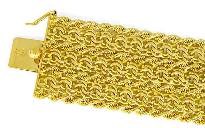 Foto 1 - Breites Designer-Garibaldi Kordel Armband, 18K Gelbgold, K2867