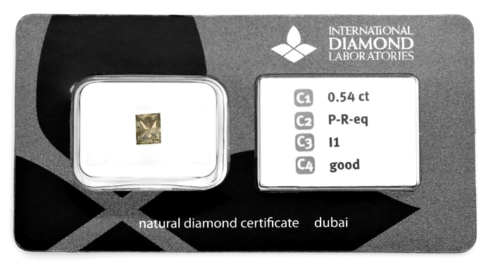Foto 1 - Princess Cut Diamant 0,54ct P-R Brown IDL, Q3412