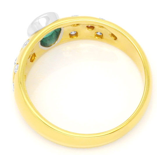 Foto 3 - Super Smaragd Brillantring 18K Gelbgold Top Emerald Neu, S4054