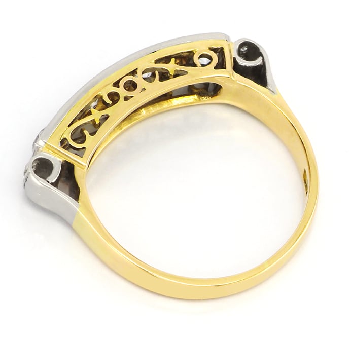 Foto 3 - Antiker Gold-Platin-Ring mit 0,75ct Diamanten, S5276